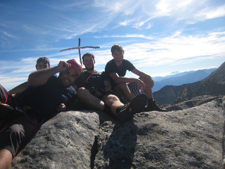 Společná fotka na vrcholu Schneewinkelspitze (3015mnm)..