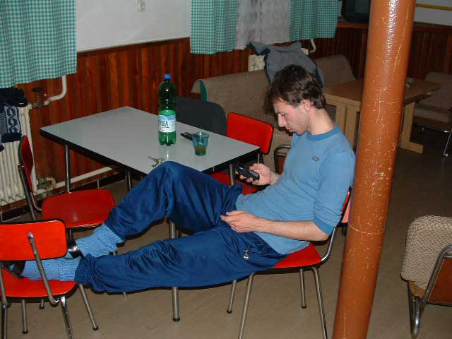 Sucháč na nás čekal na chatě.
