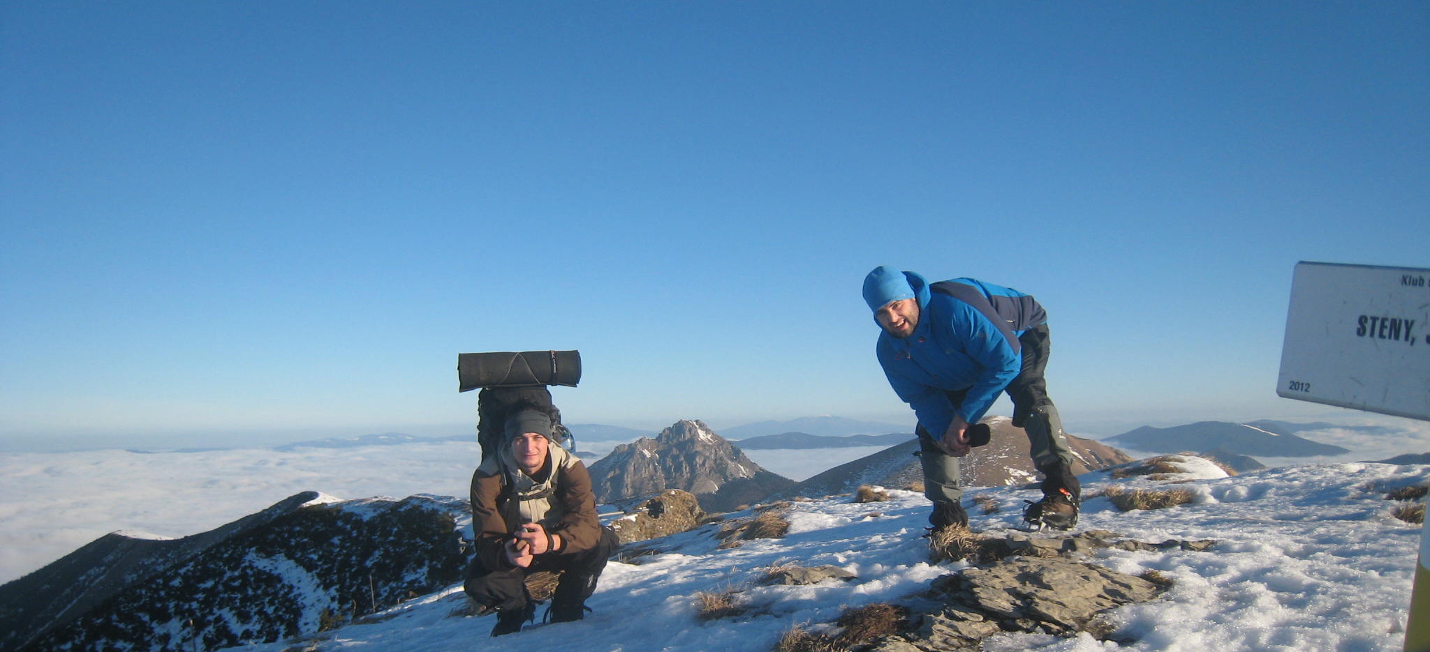 Zpět na hřebeni...vrchol Steny (1572 m.n.m.).