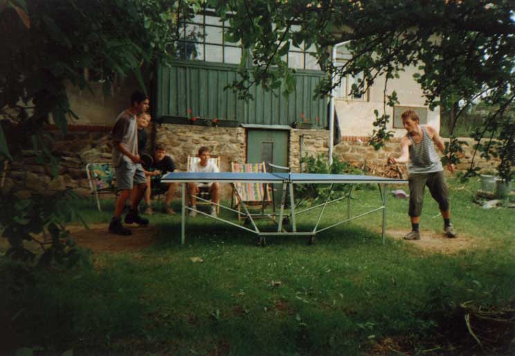 Ping-pong  na naší chatě.