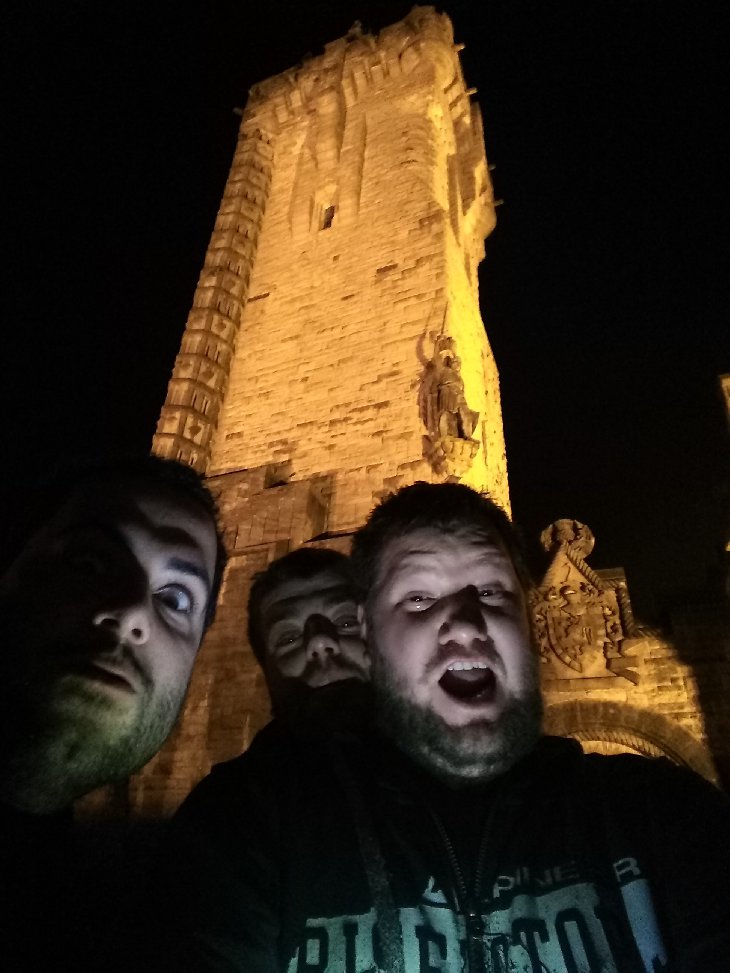 Poslední zastávka byla ve Stirlingu u pomníku Williama Wallace....