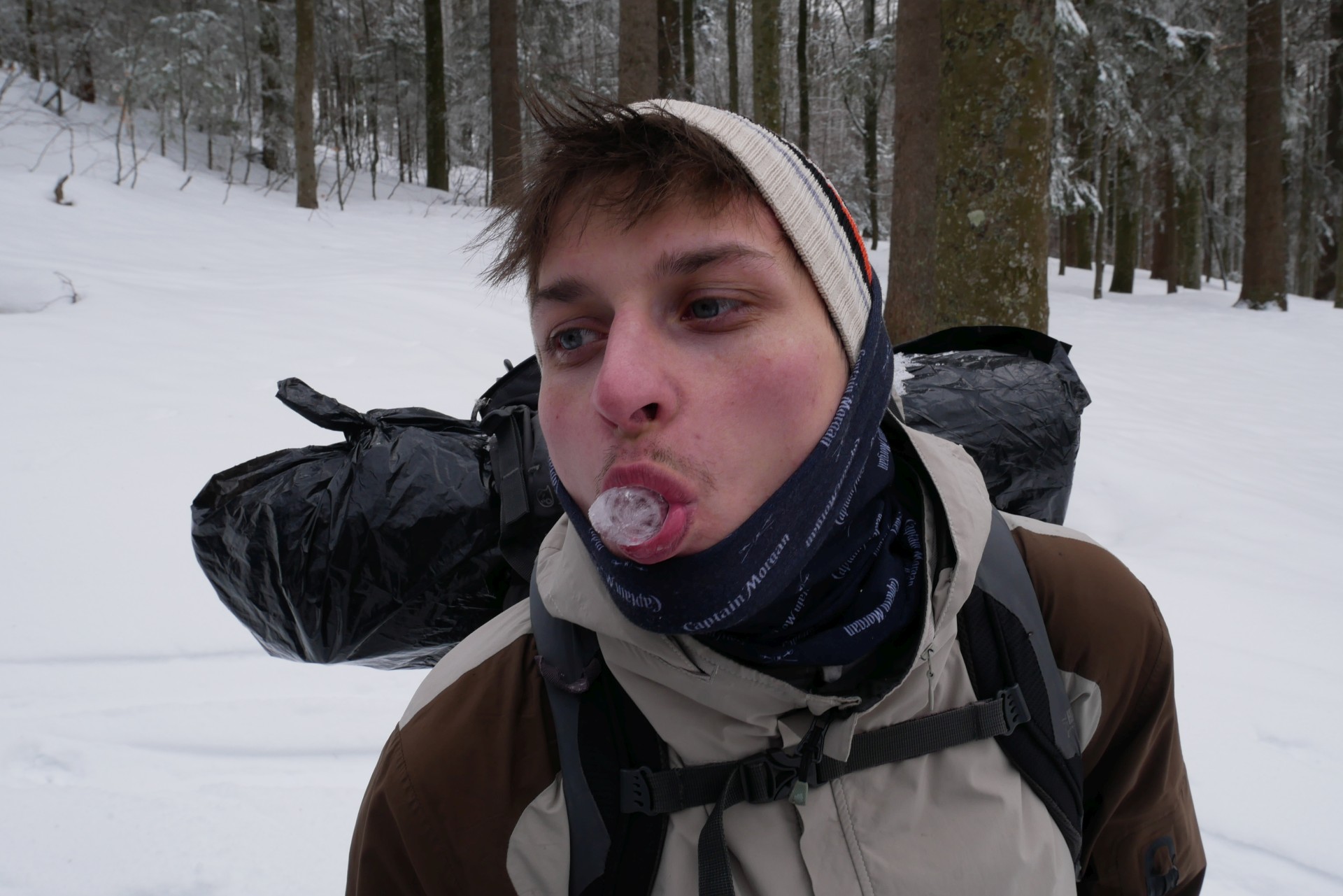 Z kopce jsme skoro běželi a tak bylo potřeba se trochu zchladit:-)