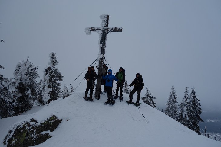 A tady už jsme na vrcholu Velkého roklanu (1453 m.n.m)