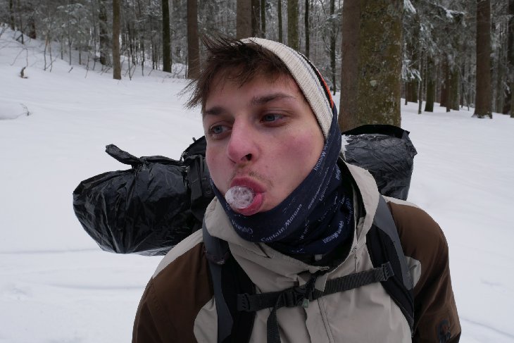 Z kopce jsme skoro běželi a tak bylo potřeba se trochu zchladit:-)