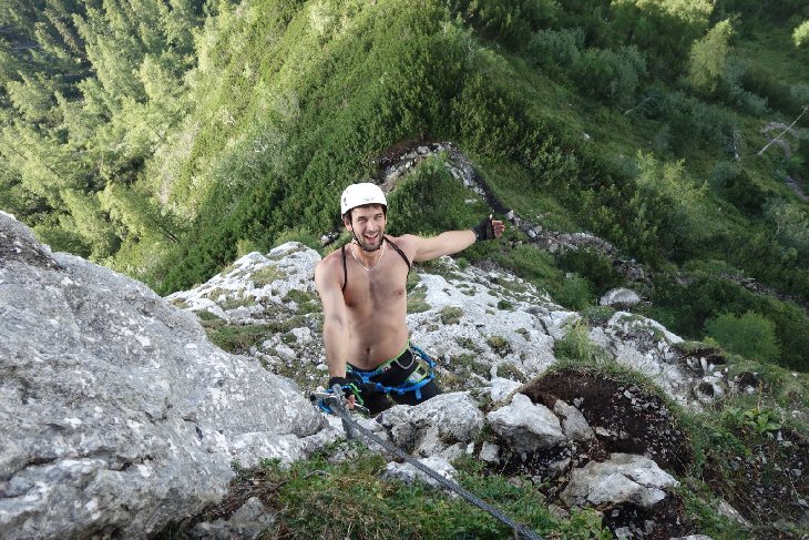 Prej když jsem si to vymyslel, tak lezu první, pak Radek a nakonec Komár.