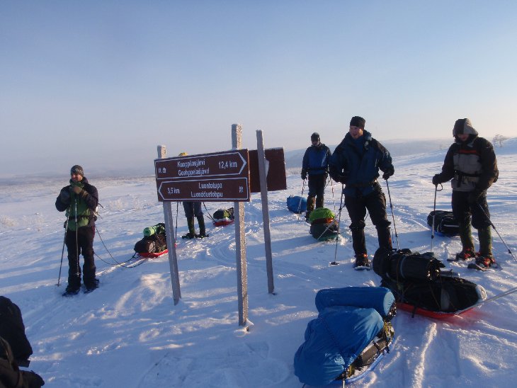 Tento den jsme šli po Utsjoki trail - po cestě ale ani památky.