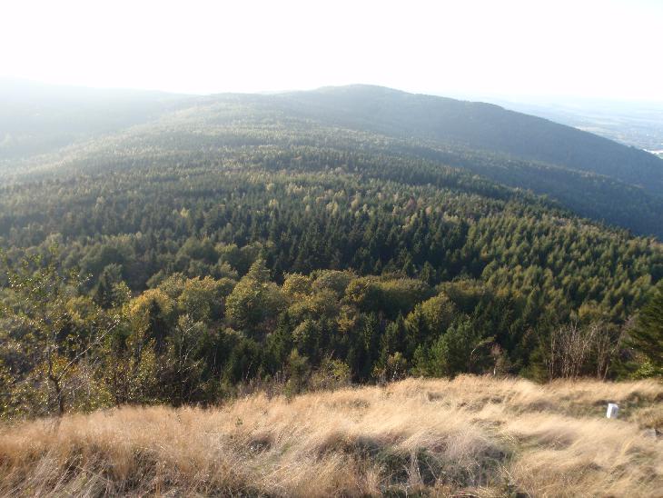 Hřeben po kterém jsme přišli.