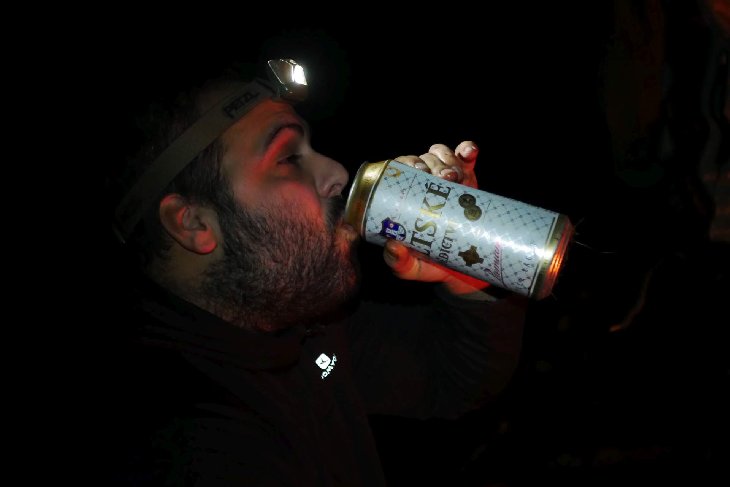 Radek a jeho XXL dědské pivo.