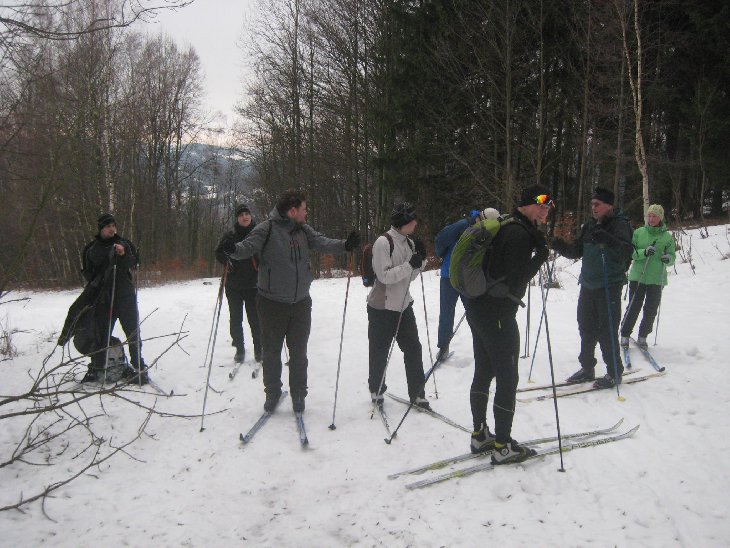 Ranní fotka běžkoskupiny